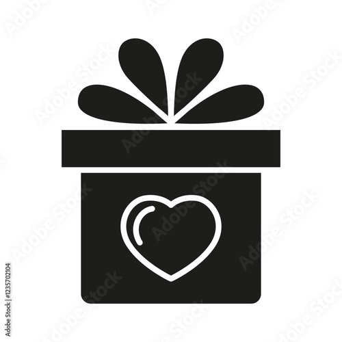 Charity icon in glyph style