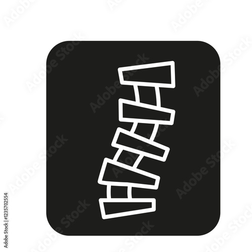 X-ray icon in glyph style