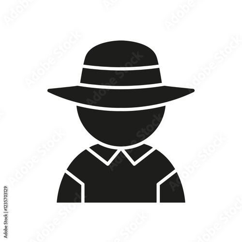Archeologist icon in glyph style