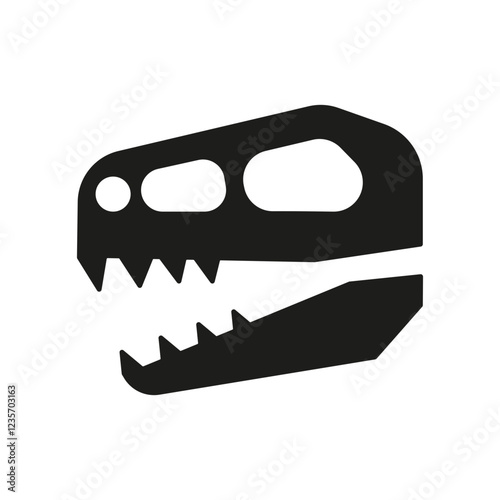 Fossil icon in glyph style