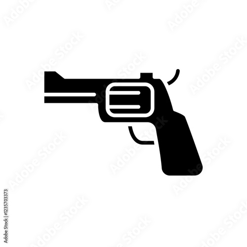 Gun icon in glyph style