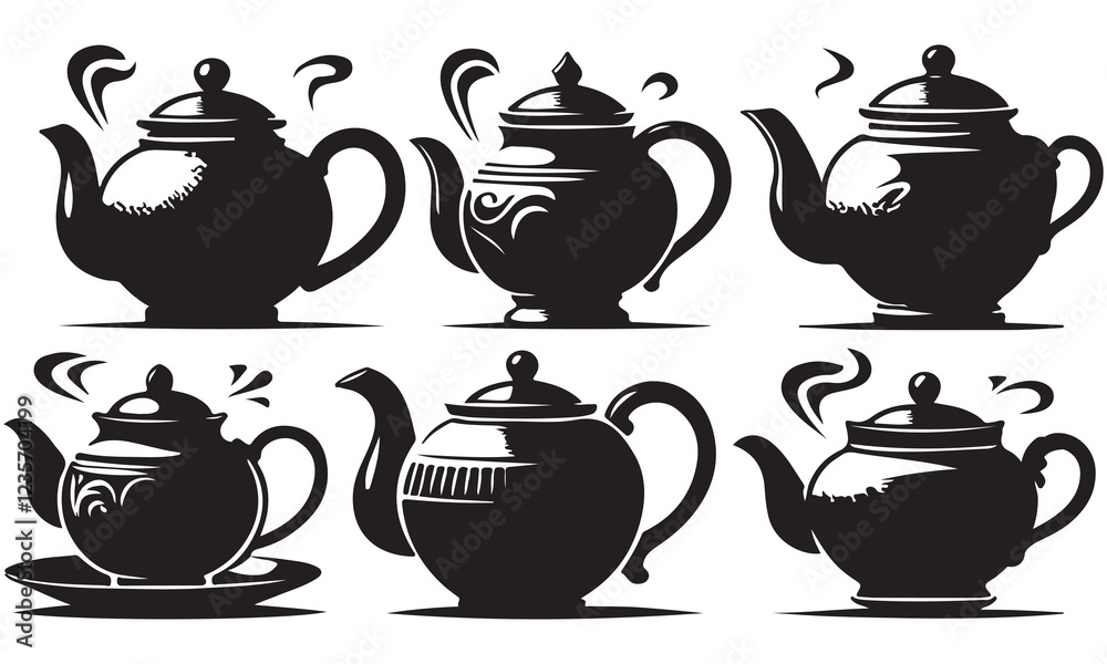 teapot and cups teapot and cups