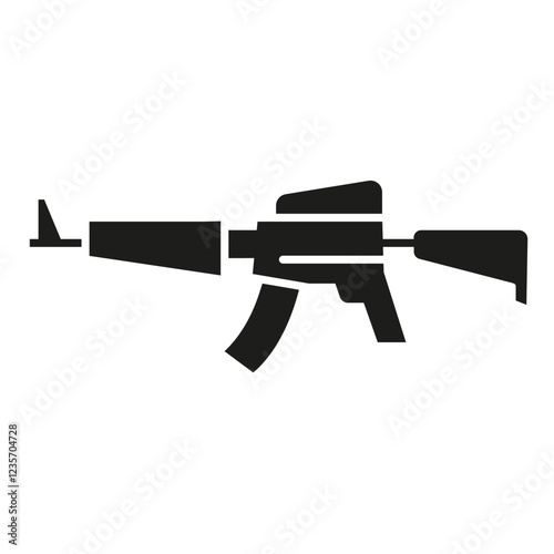 Rifle icon in glyph style