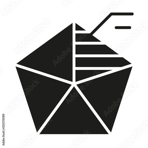 Data analysis icon in glyph style