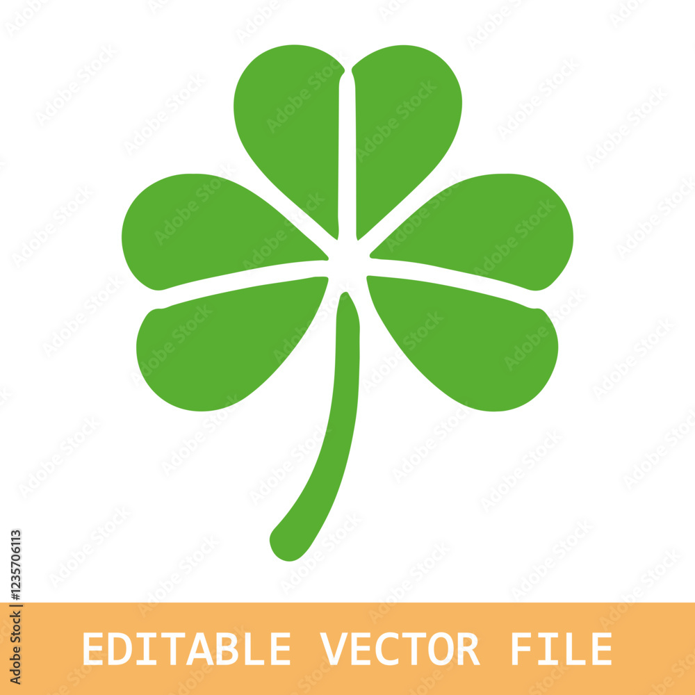 Clover leaf icon vector flat symbol design illustration