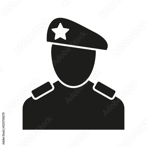 Captain icon in glyph style