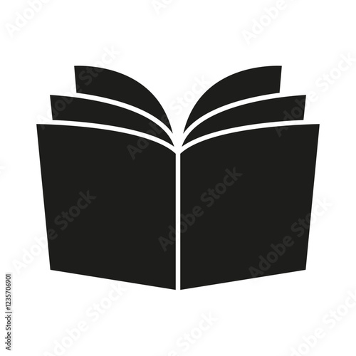 Book icon in glyph style