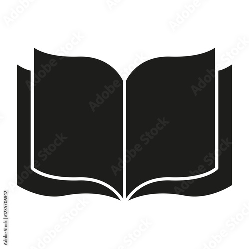 Book icon in glyph style