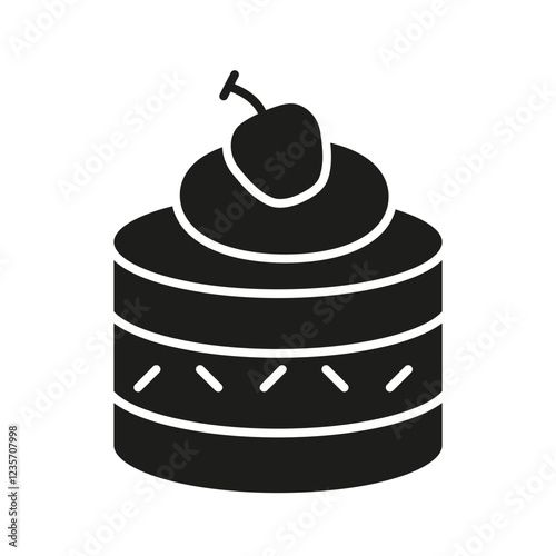 Pudding icon in glyph style