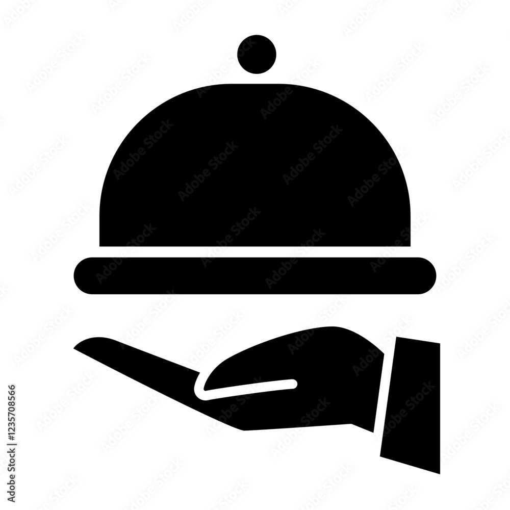 Fototapeta premium Restaurant icon in glyph style