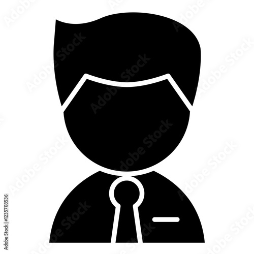 Businessman icon in glyph style