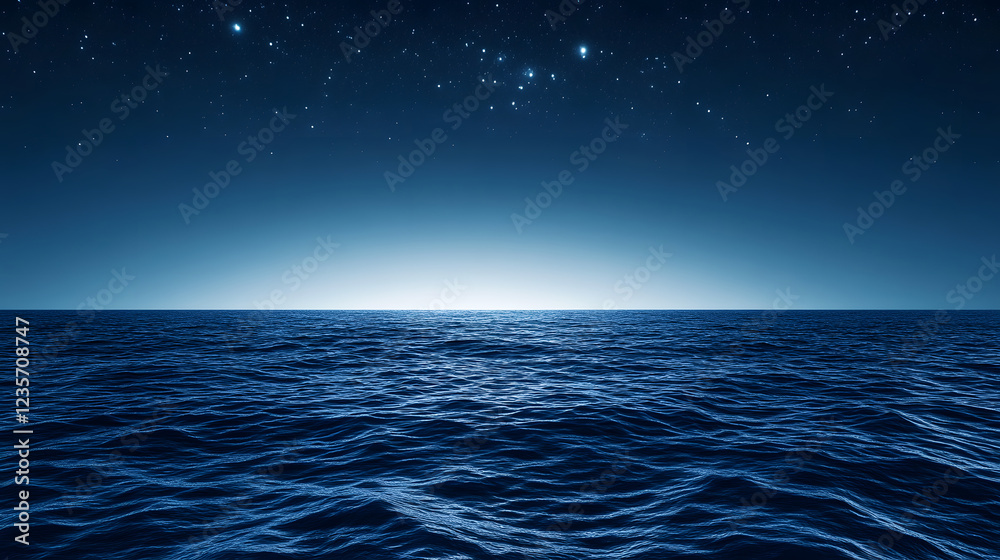 Night Ocean and Starry Sky Night Ocean and Starry Sky