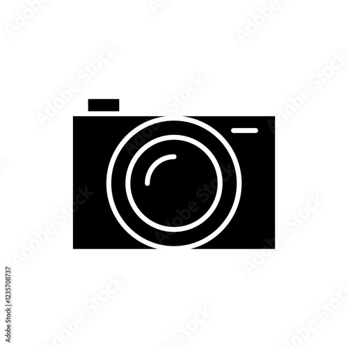 Camera icon in glyph style