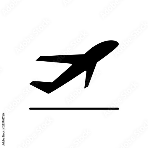 Airport icon in glyph style
