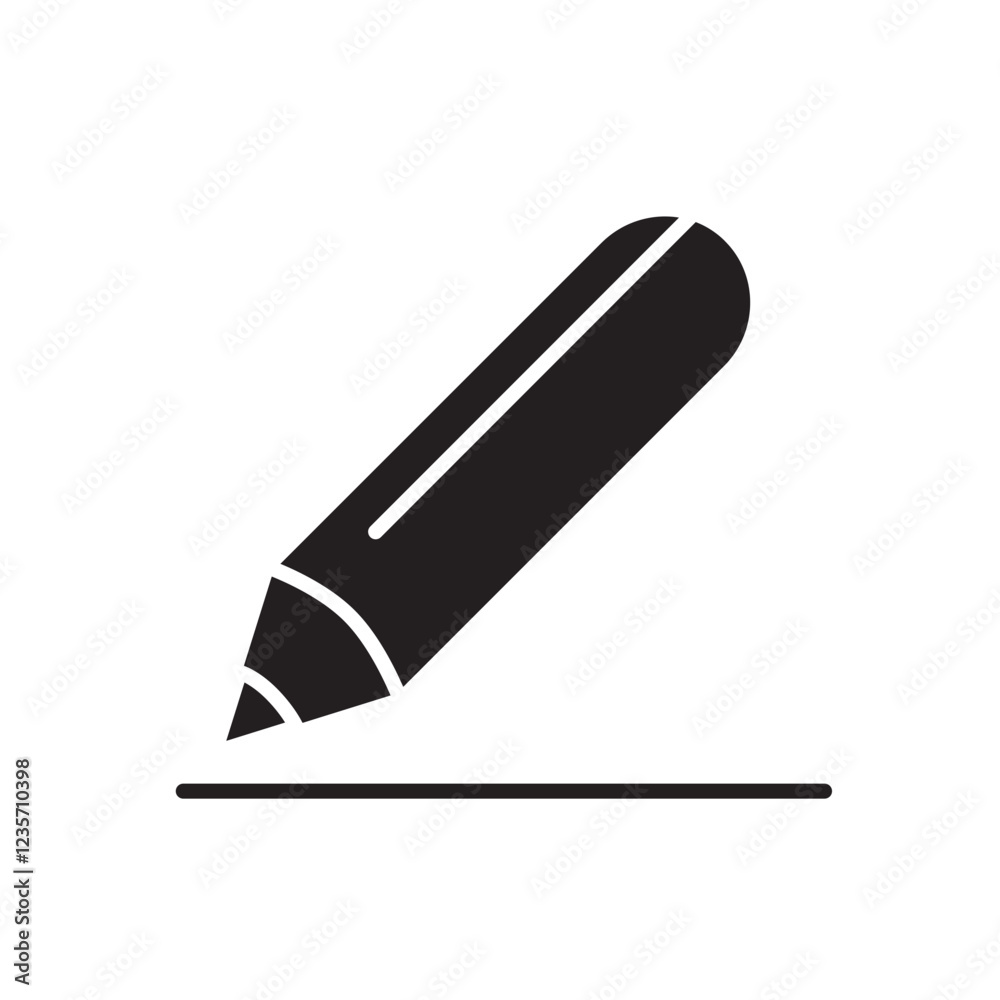 Fototapeta premium Writing icon in glyph style