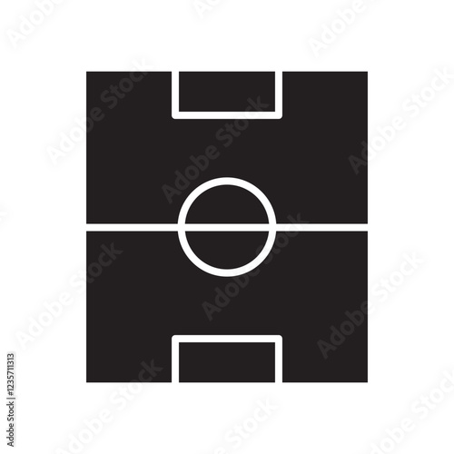 Soccer field icon in glyph style