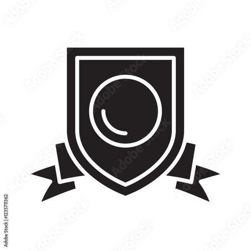 Football league icon in glyph style