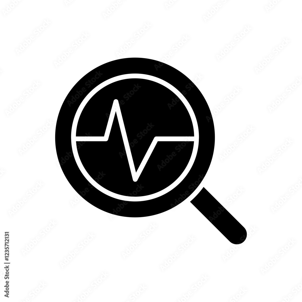Investigation icon in glyph style Investigation icon in glyph style
