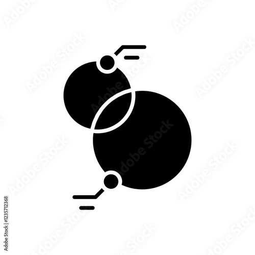 Data analysis icon in glyph style