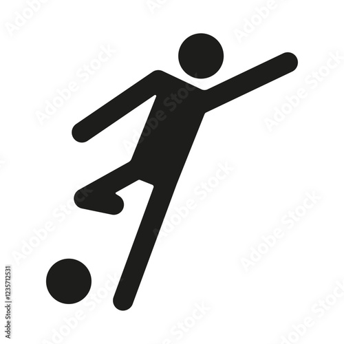 Football training icon in glyph style