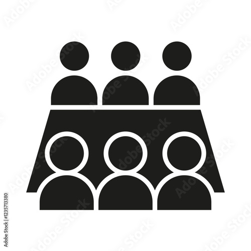 Meeting icon in glyph style