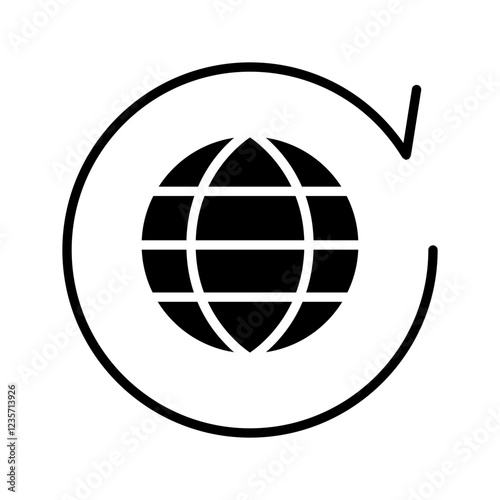 Internet icon in glyph style