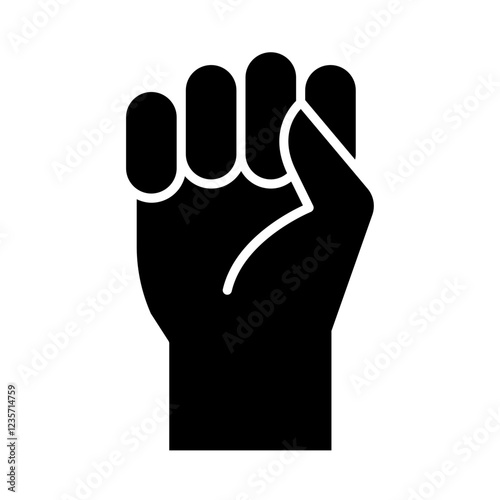 Fist icon in glyph style
