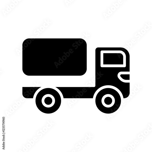 Lorry icon in glyph style
