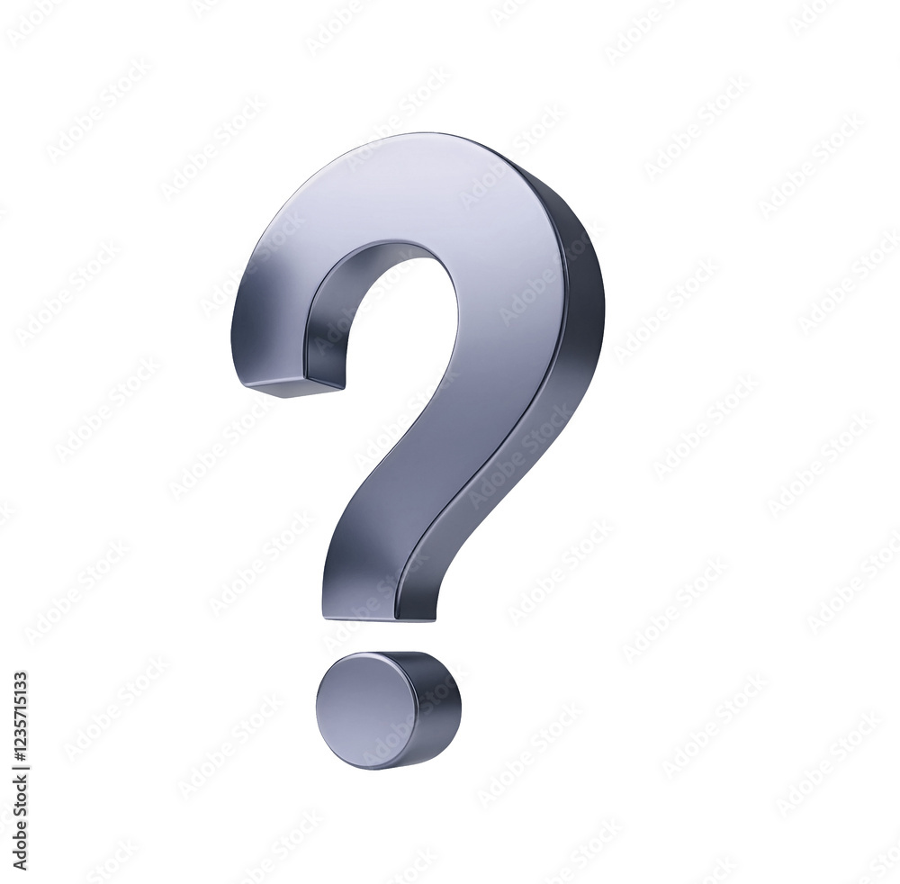 3d metallic silver question mark symbol, cut out with place for your text 3d metallic silver question mark symbol, cut out with place for your text