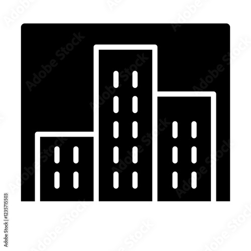 Condo icon in glyph style