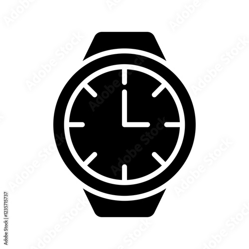 wristwatch icon in glyph style