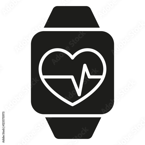 smartwatch icon in glyph style
