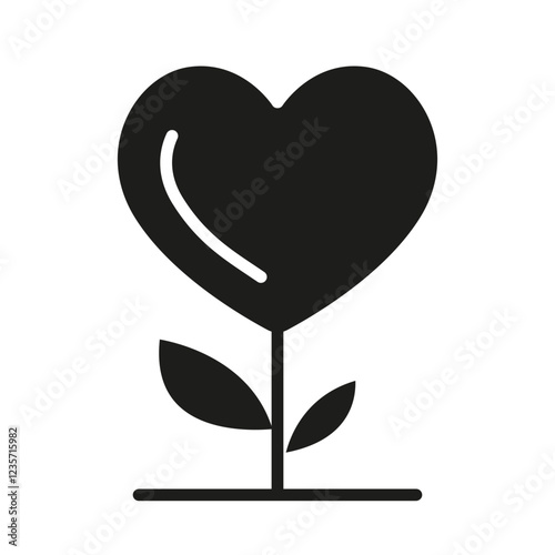 Heart icon in glyph style
