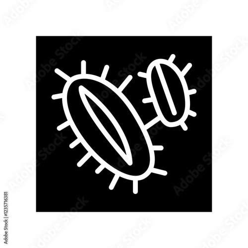 Virus icon in glyph style