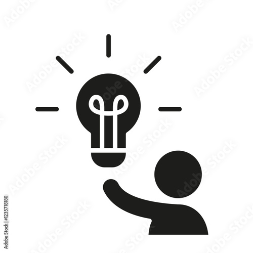 Idea icon in glyph style