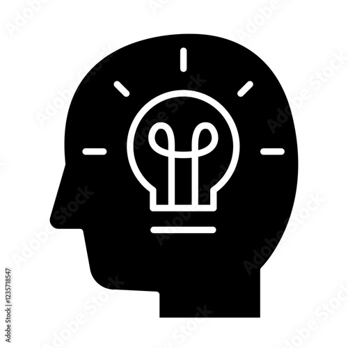 Idea icon in glyph style