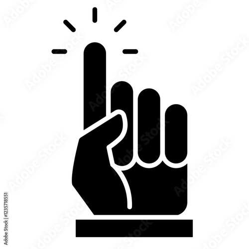 Creative icon in glyph style