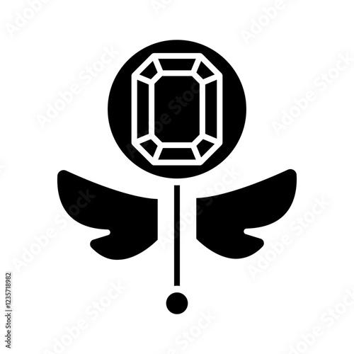 Toy wand icon in glyph style