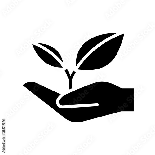 environmentalist icon in glyph style