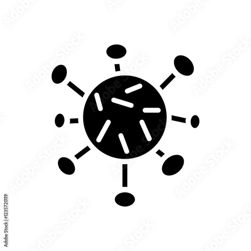 Virus icon in glyph style