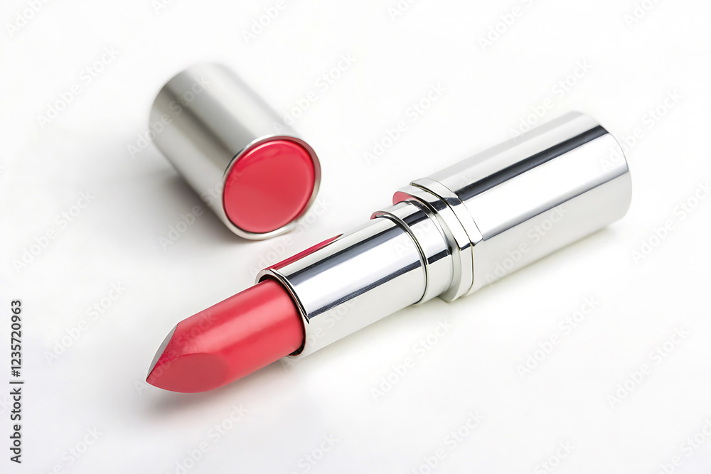 Elegant Lipstick Packaging - Silver and Red Design Elegant Lipstick Packaging - Silver and Red Design