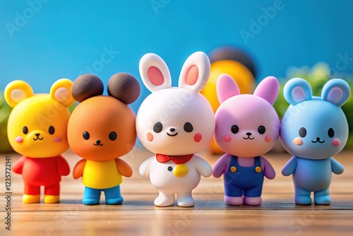 Line Friends, BT21 characters, AI-generated Kpop style. photo