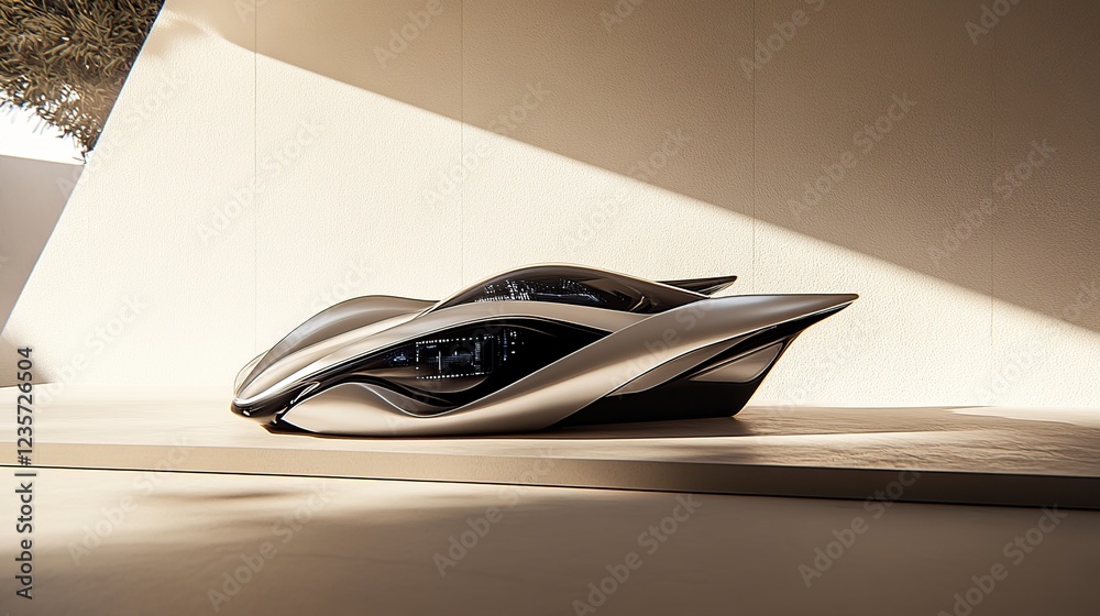 custom made wallpaper toronto digitalFuturistic car desert showroom sunlight display