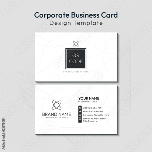 Minimal Corporate Business Card Template Design