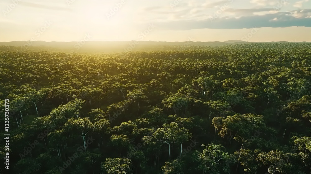 Obraz premium Majestic Green Close-up of Amazon Rainforest Trees