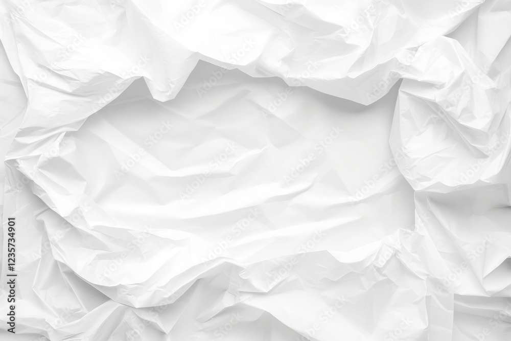 Fototapeta premium Crumpled White Paper Texture