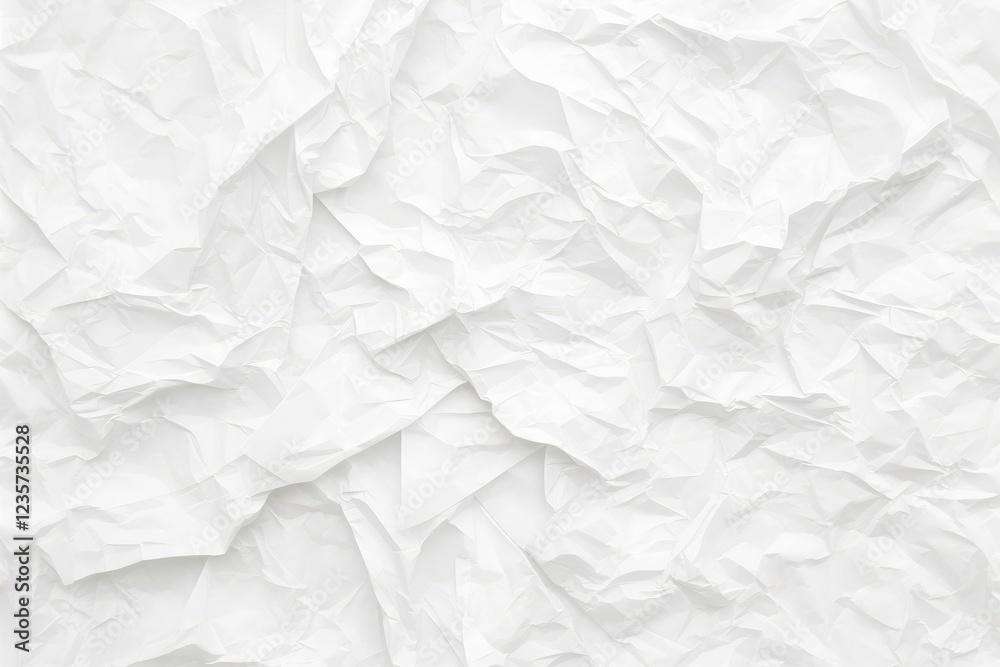 Obraz premium Crumpled White Paper Texture Background