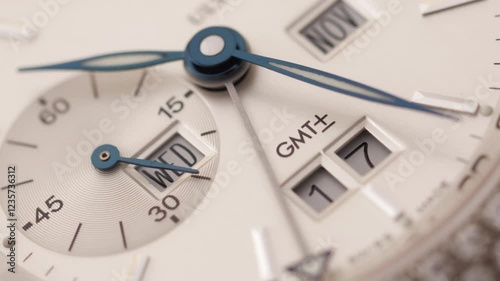 Wallpaper Mural Luxury white watch dial with a precise moving hand, symbolizing time management, planning and global timekeeping Torontodigital.ca