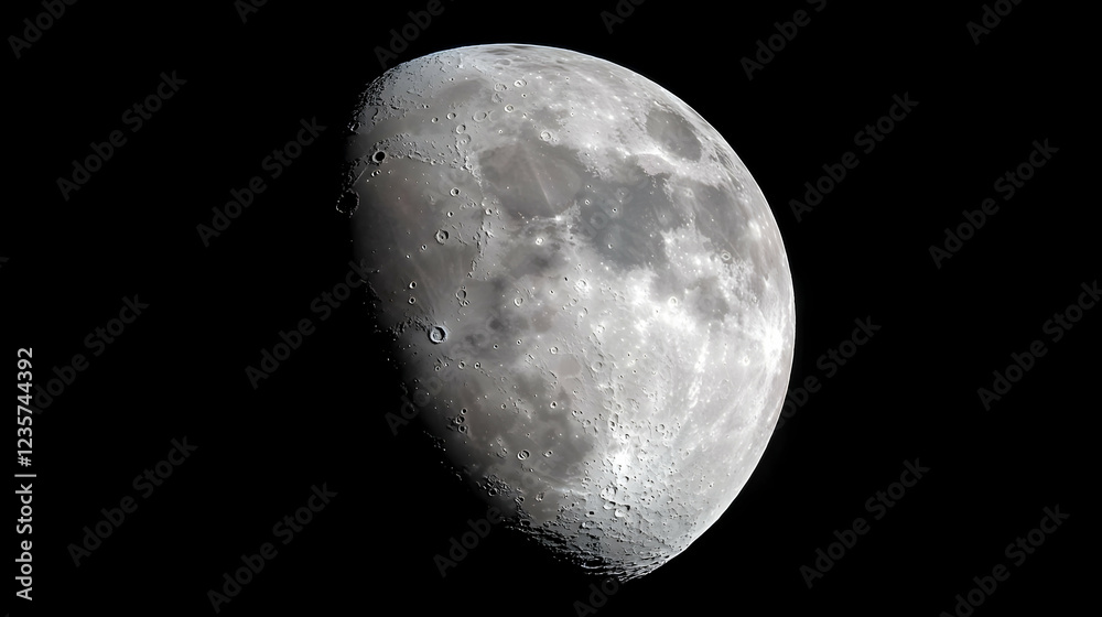 Half-moon night sky celestial body space background astronomy Half-moon night sky celestial body space background astronomy