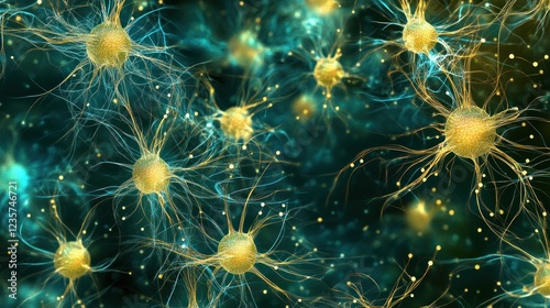 A Microscopic View Of Interconnected Neurons photo